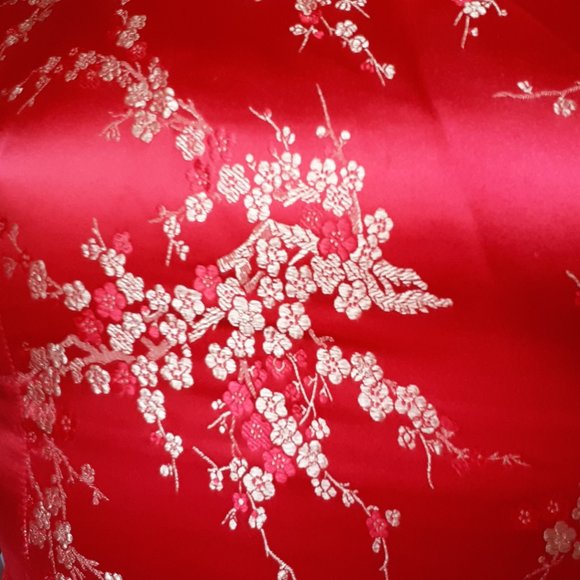 Authentic Vintage Chinese Maxi Evening Dress - Silk - Picture 9 of 9